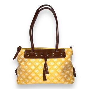 Dooney & Bourke Yellow and Brown Shoulder Bag
